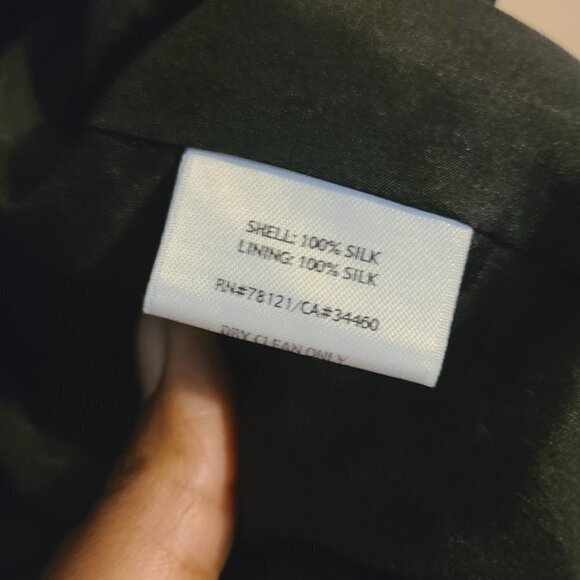 Eileen Fisher Petite | Women's 100% Silk Black Crepe Blazer Jacket (Size Small) - Picture 5 of 14